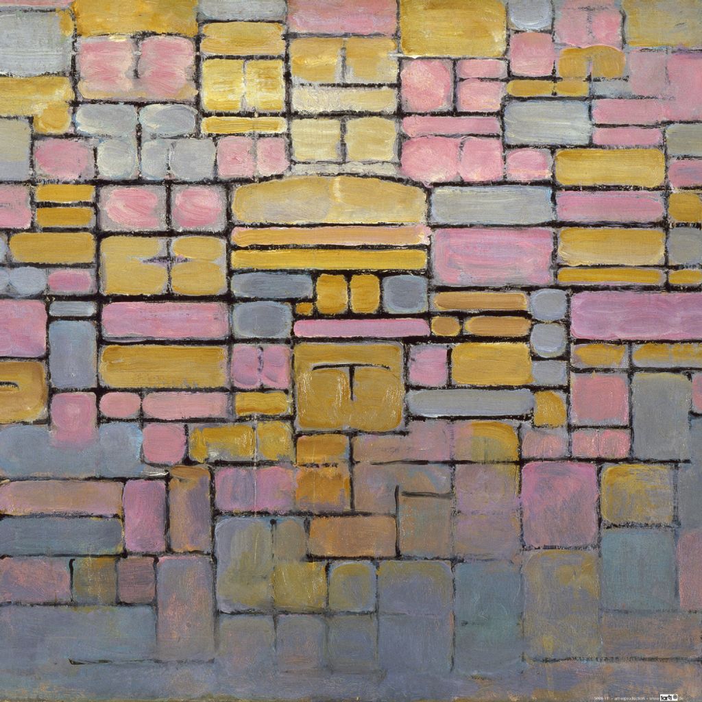 Piet Mondrian Kunstdruck Bild - Tableau No. 2 Komposition Nr. V (40 x 40 cm)
