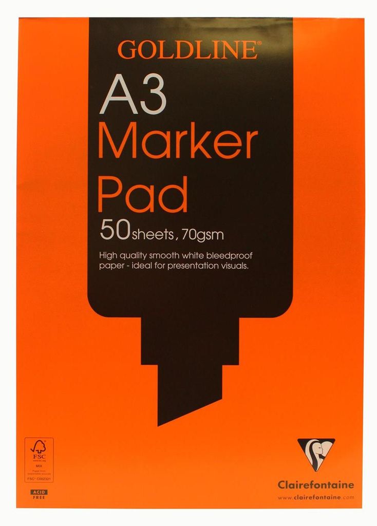 Clairefontaine Goldline Bbleedproof marker pad A3