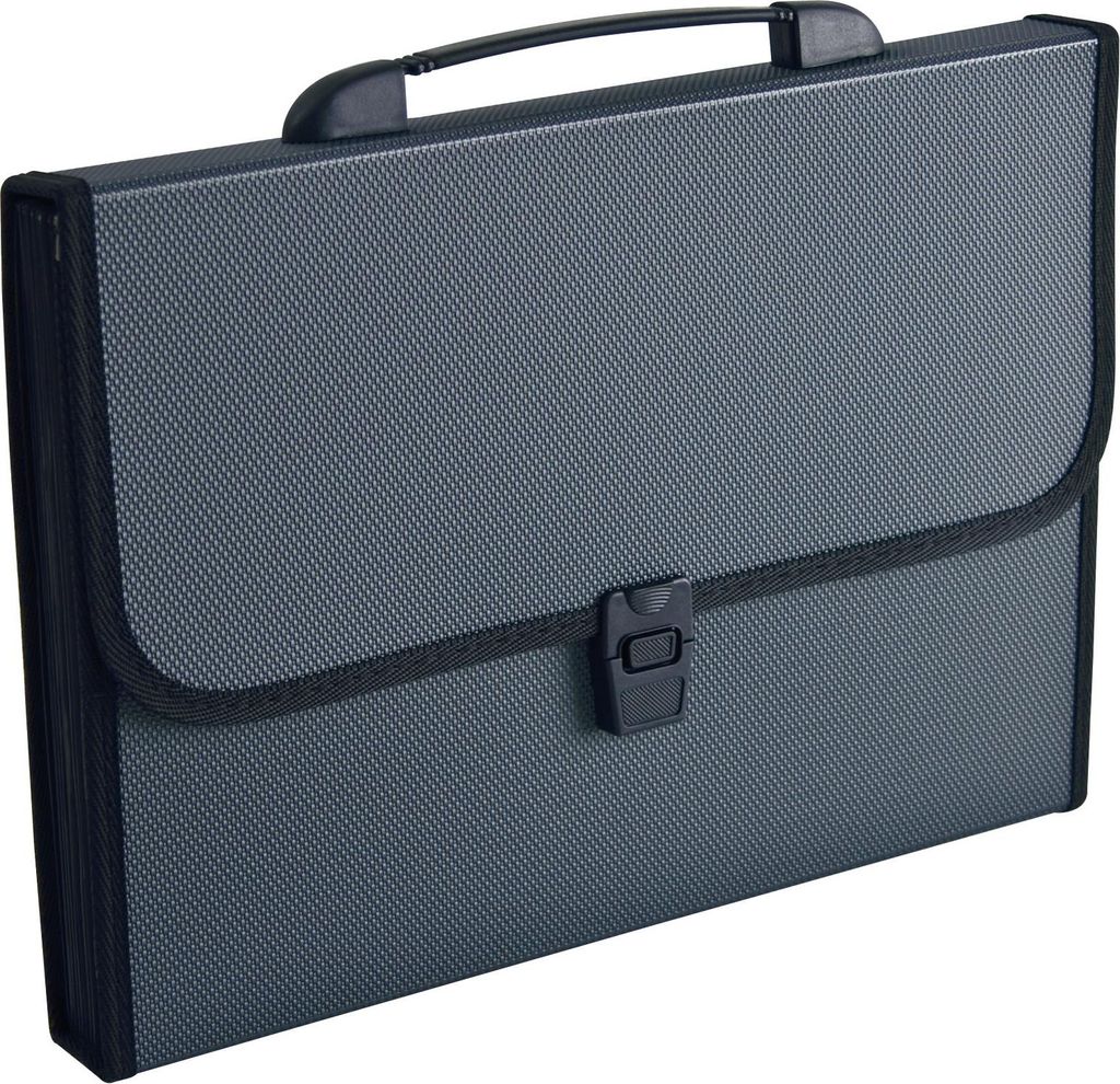Fächertasche DIN A4 12Fächer Polypropylen schwarz Immagine del prodotto 