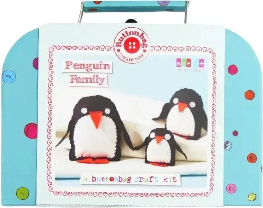 Kit de couture Buttonbag Famille Pingouin - Loisir créatif enfant