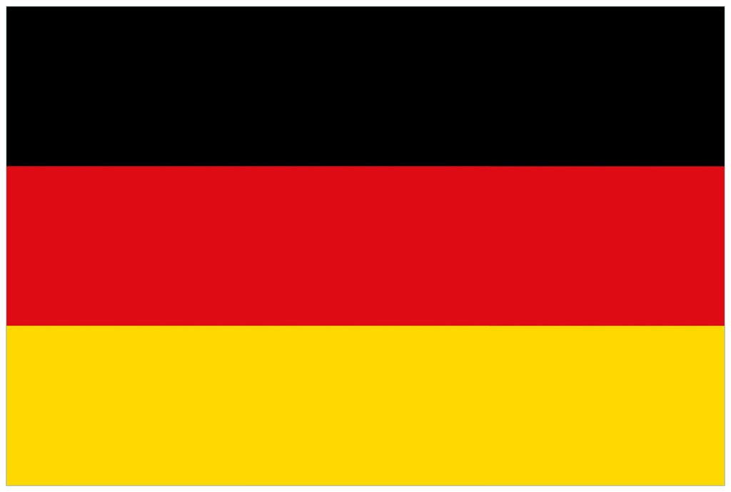 Wallario Wandbild aus Acryl, 90 x 60 cm, freischwebende Optik - Deutsche Flagge