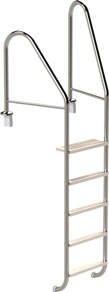 Eichenwald Poolleiter Modell 07 Marina Öffentlich Einbauhalterung Beckentiefe 1620mm 5 Stufen