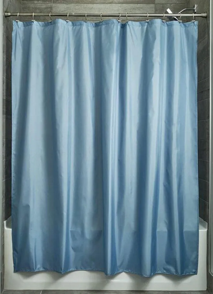 Rideau de douche anti-moisissure Slate Blue 180 x 180 cm pour baignoire