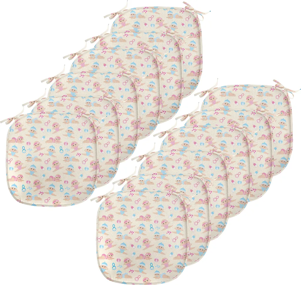 Coussin de Chaise Anti-Tache Imperméable 40x40 cm avec Fixation Sangle