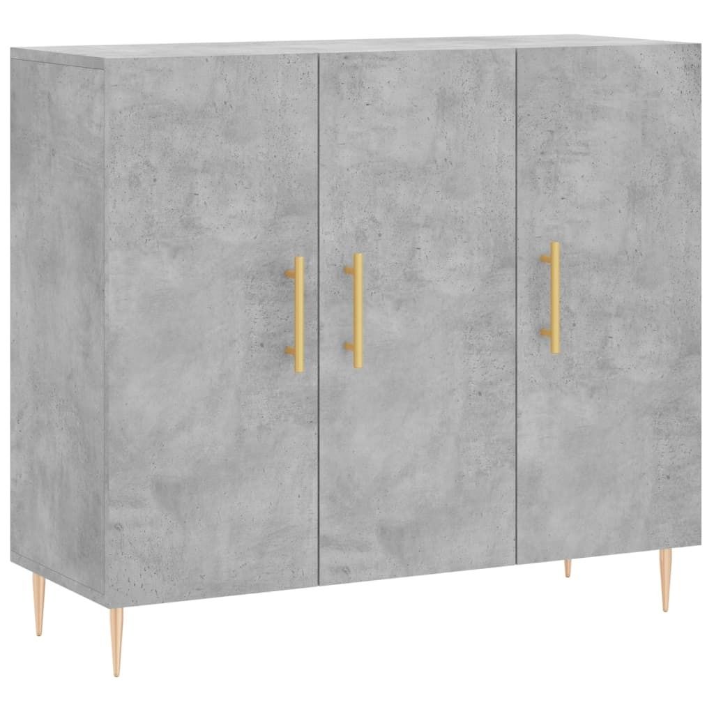 Sideboard Betongrau 90x34x80 cm Holzwerkstoff