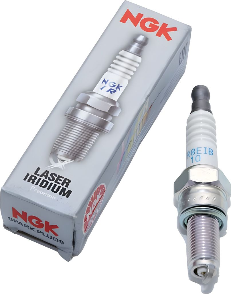 Zündkerze NGK CR8EIB-10 Iridium-Zündkerze entstört, 19,0mm Langgewinde Ø 10,0mm Hex 16,0mm, Elektrodenabstand 1,00mm, Wärmewert 8, feste SAE-A...