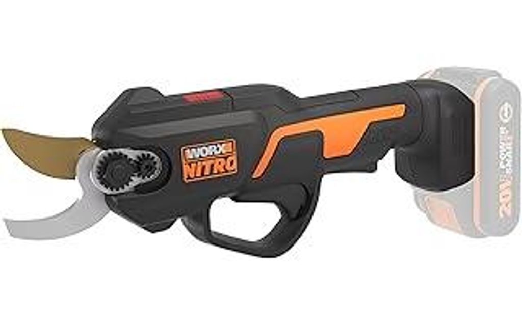 Worx NITRO WG330E.9 Akku Astschere 20V - Müheloses Schneiden dank elektrischen Antrieb, Bürstenloser Motor, 25mm Schnitttiefe Kapazität, ohne Ak...