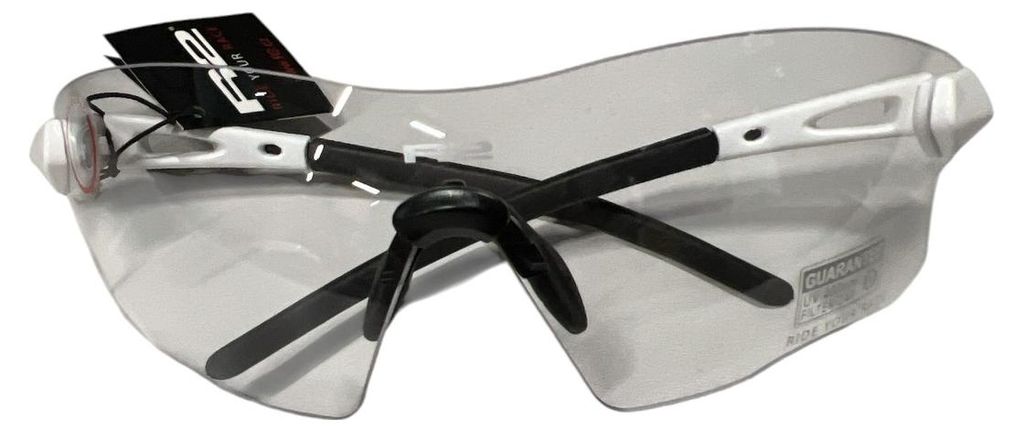 R2 Sportbrille SPIN AT084B weiß/schwarz | UV400, Polycarbonat-Gläser, Filterkategorie 2