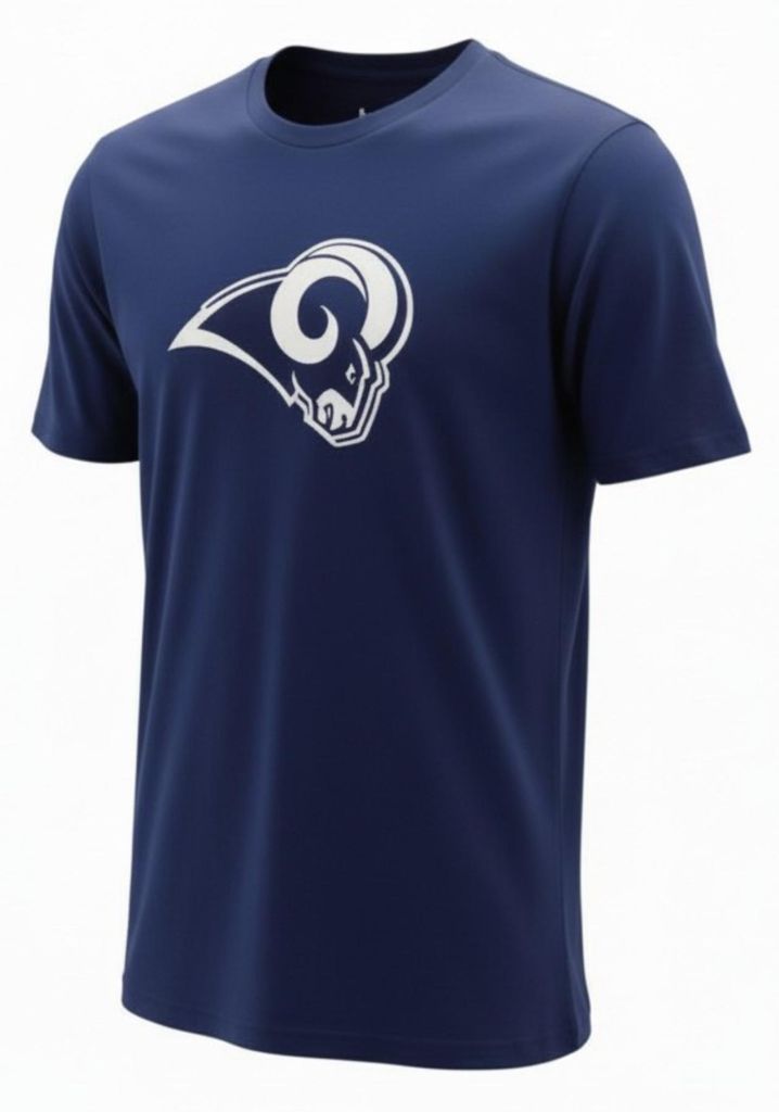 Fanatics Herren NFL Los Angeles Rams Logo T-Shirt blau 2019NVY1OSLAR Größe M