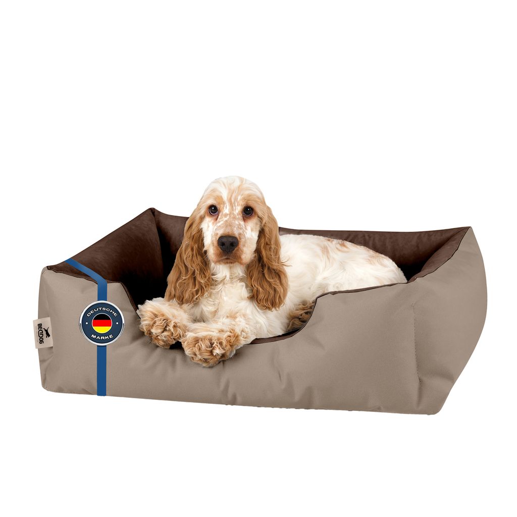 BedDog Hundebett LUPI waschbar,(M) ca. 70x55x18cm,NAMIBSAND (beige/braun)
