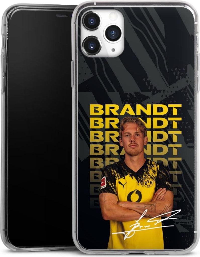 DeinDesign Slim Hülle für Apple iPhone 11 Pro Max Silikon Case Ultra Dünn Handyhülle BVB Borussia Dortmund Julian Brandt