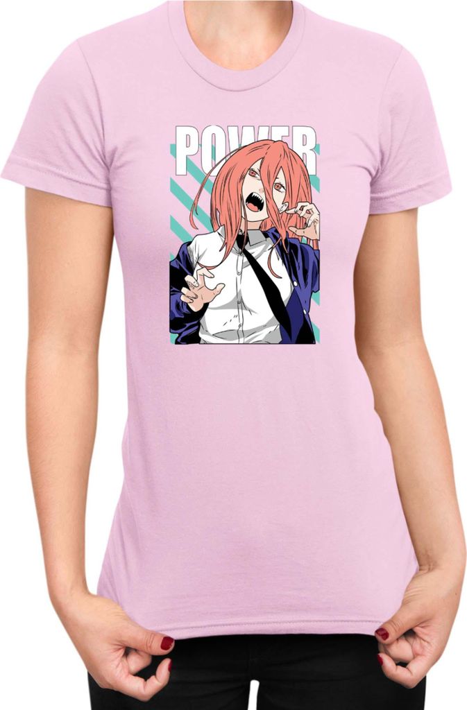 Damen T-Shirt Manga Japan Anime Comics Animation Chainsaw Anime manga Man 14, Lady M / Hellrosa