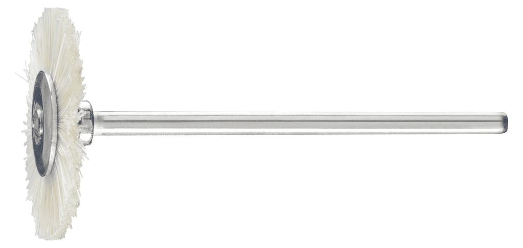 PFERD TOOLS Miniatur- Rundbürste RBU Ø22x2 mm Schaft-Ø2,34 mm weiße Schweineborste 10 Stk