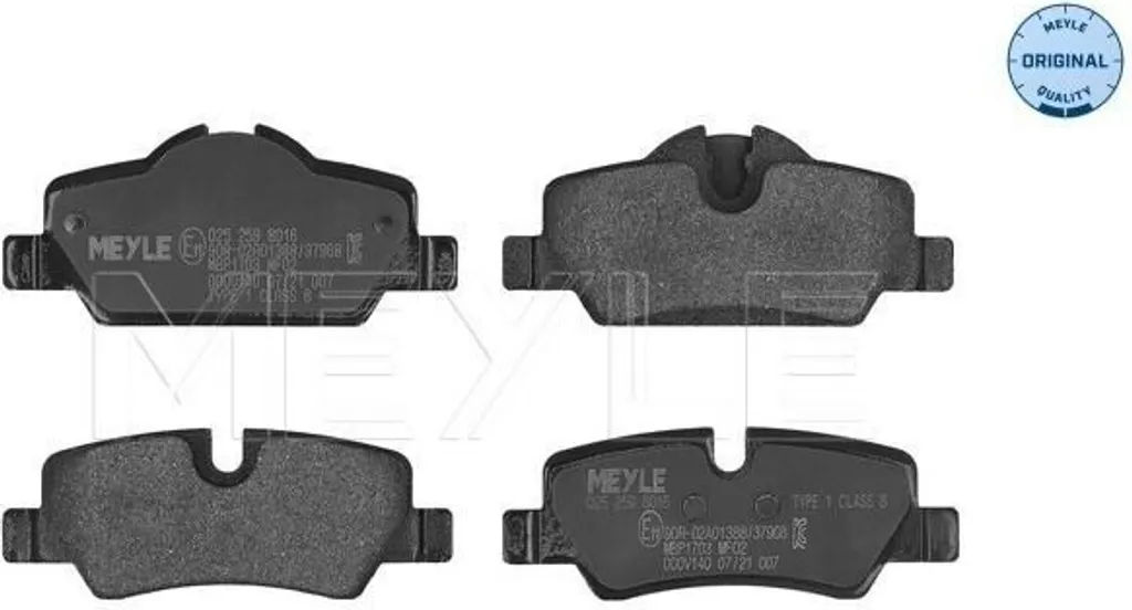 Plaquettes de frein MEYLE 025 259 8016 pour MINI F55 F56 F57 OE 34216871299