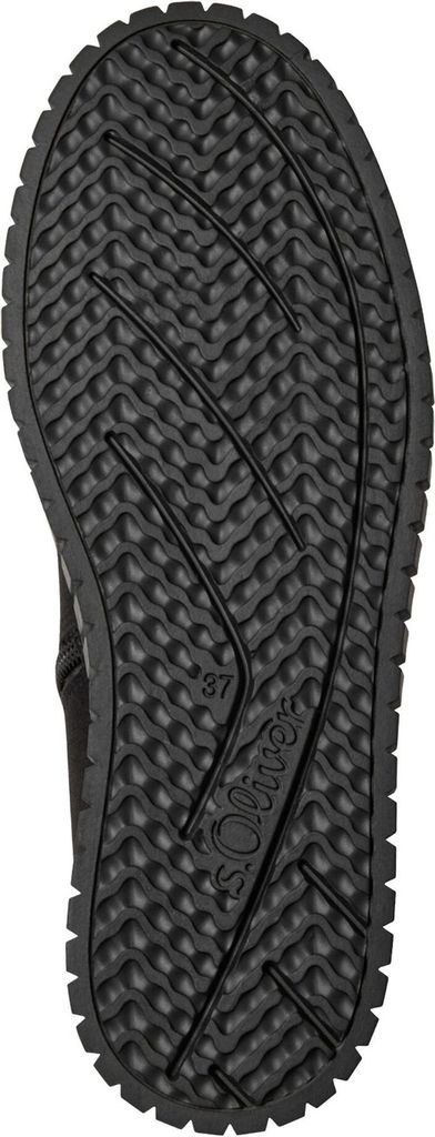s.Oliver Damen Stiefelette Plateau Vegan mit Plüsch Warmfutter 5-26418-41, Größe:38 EU, Farbe:Schwarz
