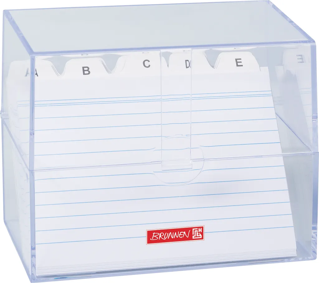 Bac de rangement pour fiches A6 en plastique translucide BRUNNEN
