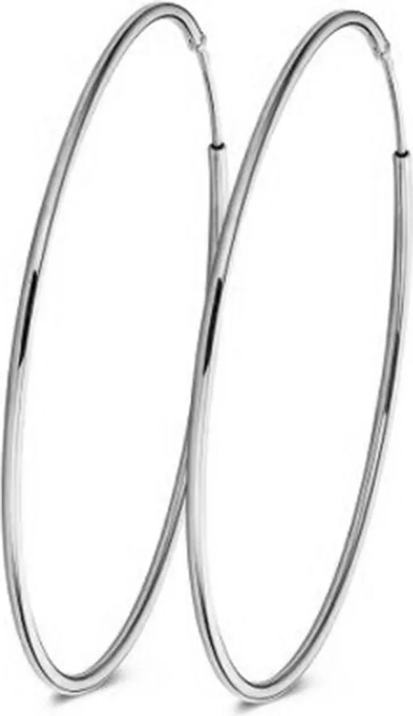 New Bling 9NB-0565: Orecchini Cerchio Argento 30mm High Shine