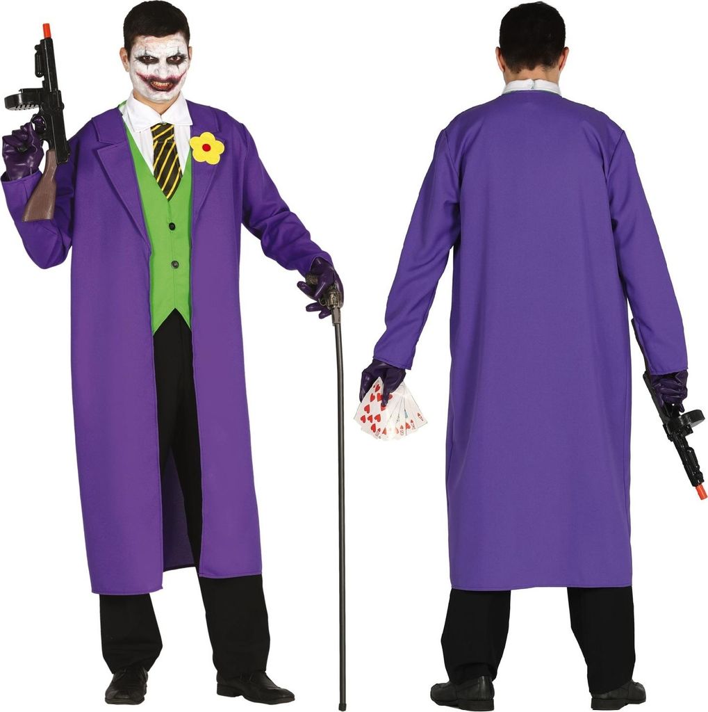 Joker, , Gangster, Halloween kostuum, maat M Productafbeelding 