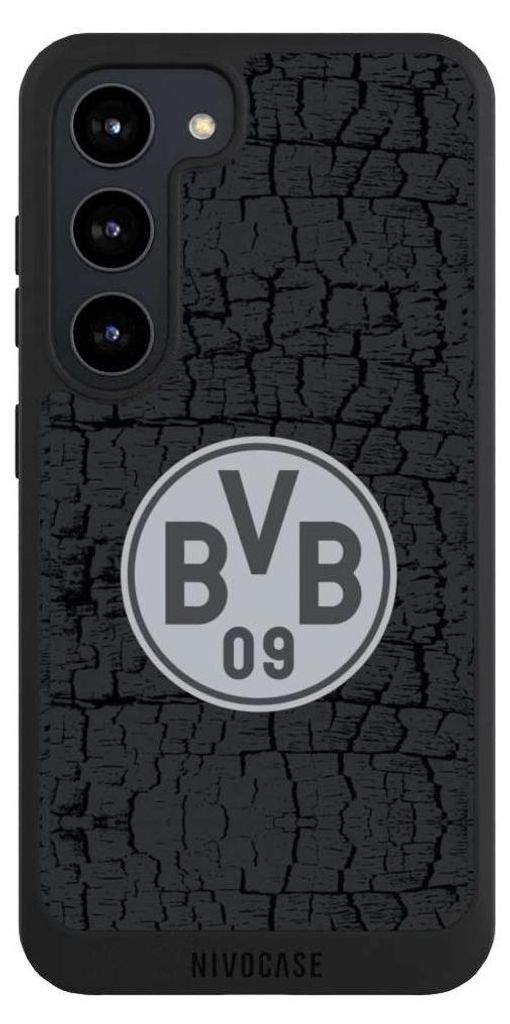 NIVOCASE Handyhülle für Samsung Galaxy S23 Hülle NIVOpure Case Schwarz BVB Borussia Dortmund Trikot