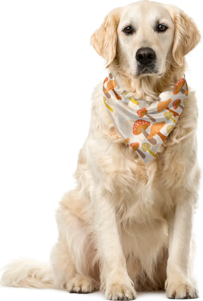 Bandana Pet Funghi ABAKUHAUS Arancio - Look Fashion per Cani e Gatti