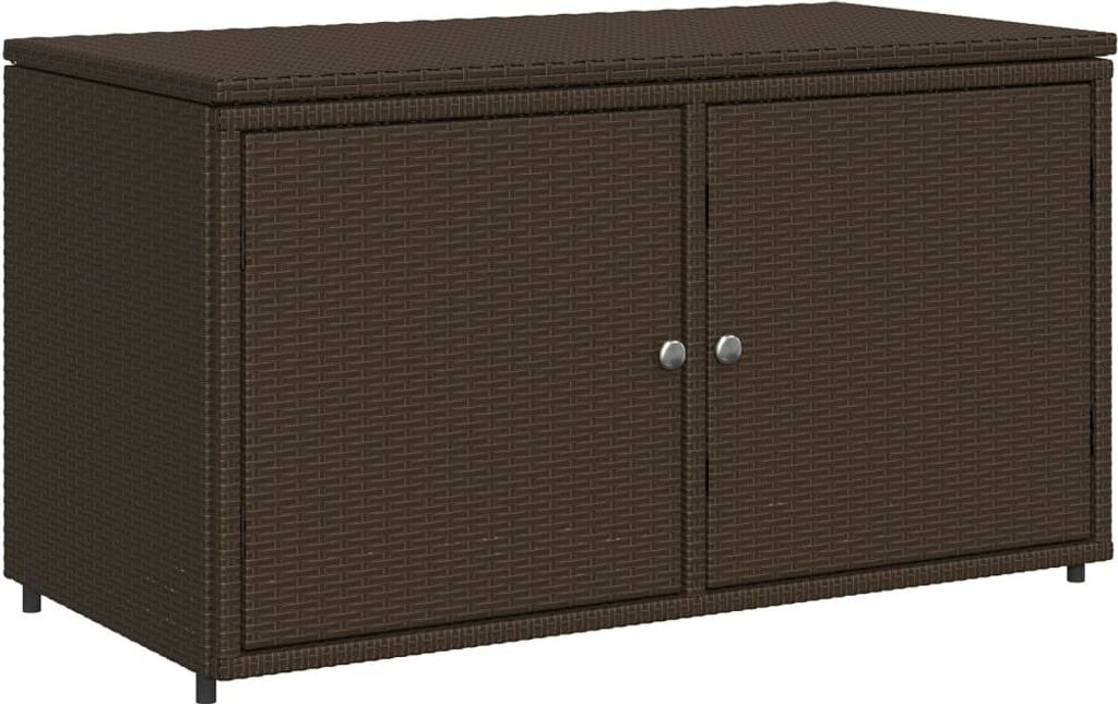 vidaXL Záhradná skrinka hnedá 110x55x60,5 cm polyratan Obrázok produktu 