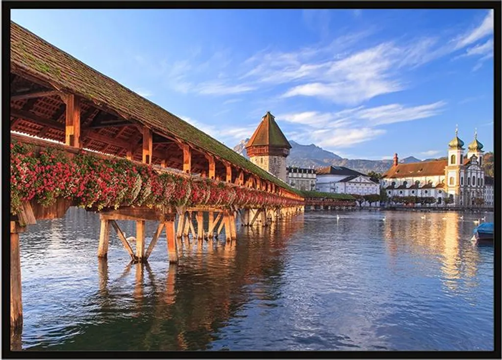 Quadro Lucerna 53x73 cm P1019 - Poster con Cornice Nera Moderna