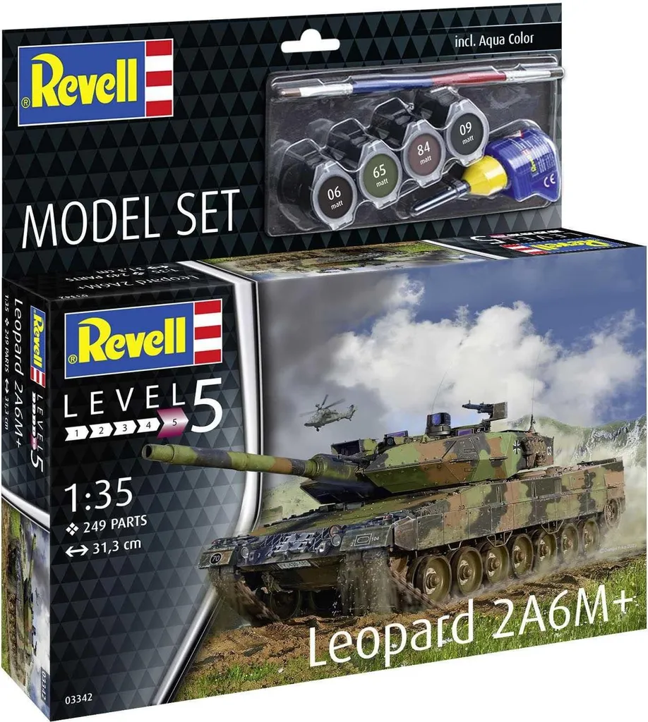 Kit maquette char Leopard 2 A6M+ 1/35 Revell assemblage sans défaut