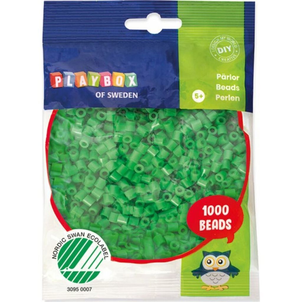 PLAYBOX Bü gelperlen - grü n 1000Stü ck