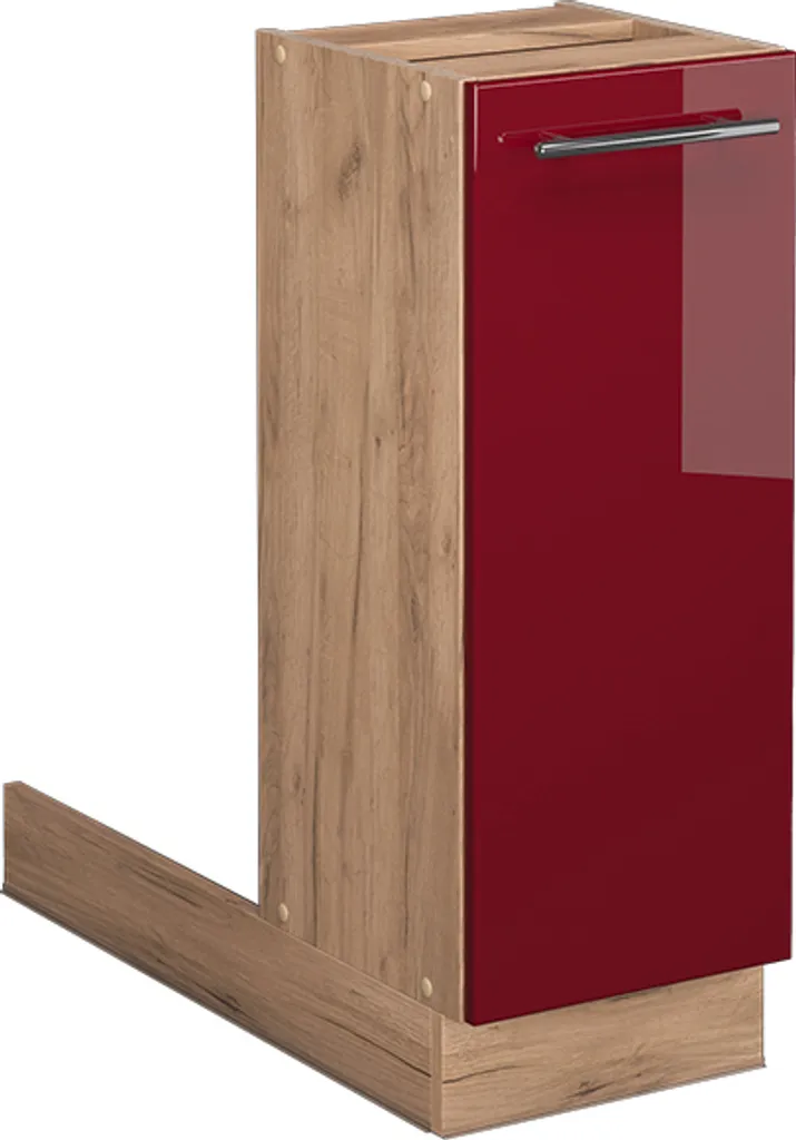 Modulo Cucina Isola 30 cm Vicco Fame-Line Bordeaux e Rovere