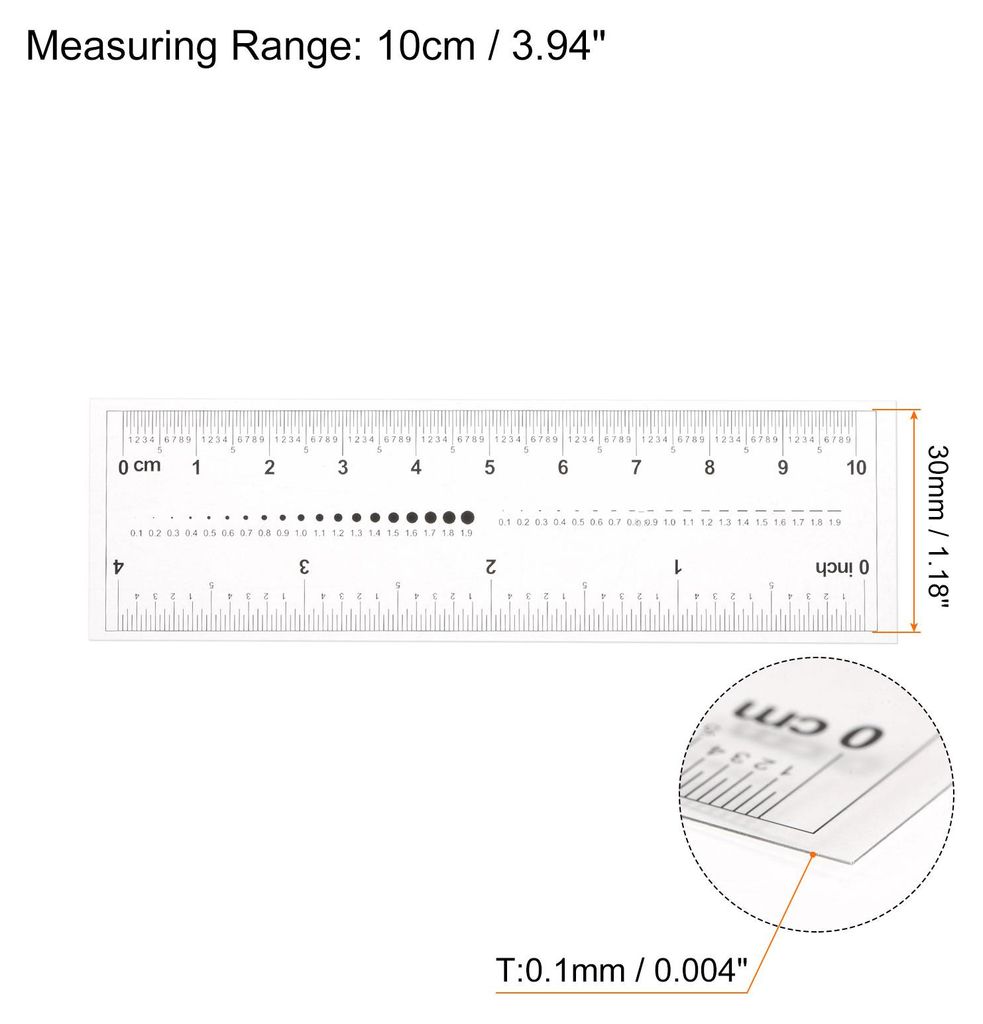 2 Stš¹ck Folien Flexibel Lineal 10cm 0.5mm Skala PET Kunststoff Bedeckt Verdickt Faltung Gerade Lineal Kalibrierung Weiche Messwerkzeug fš¹r Fa...