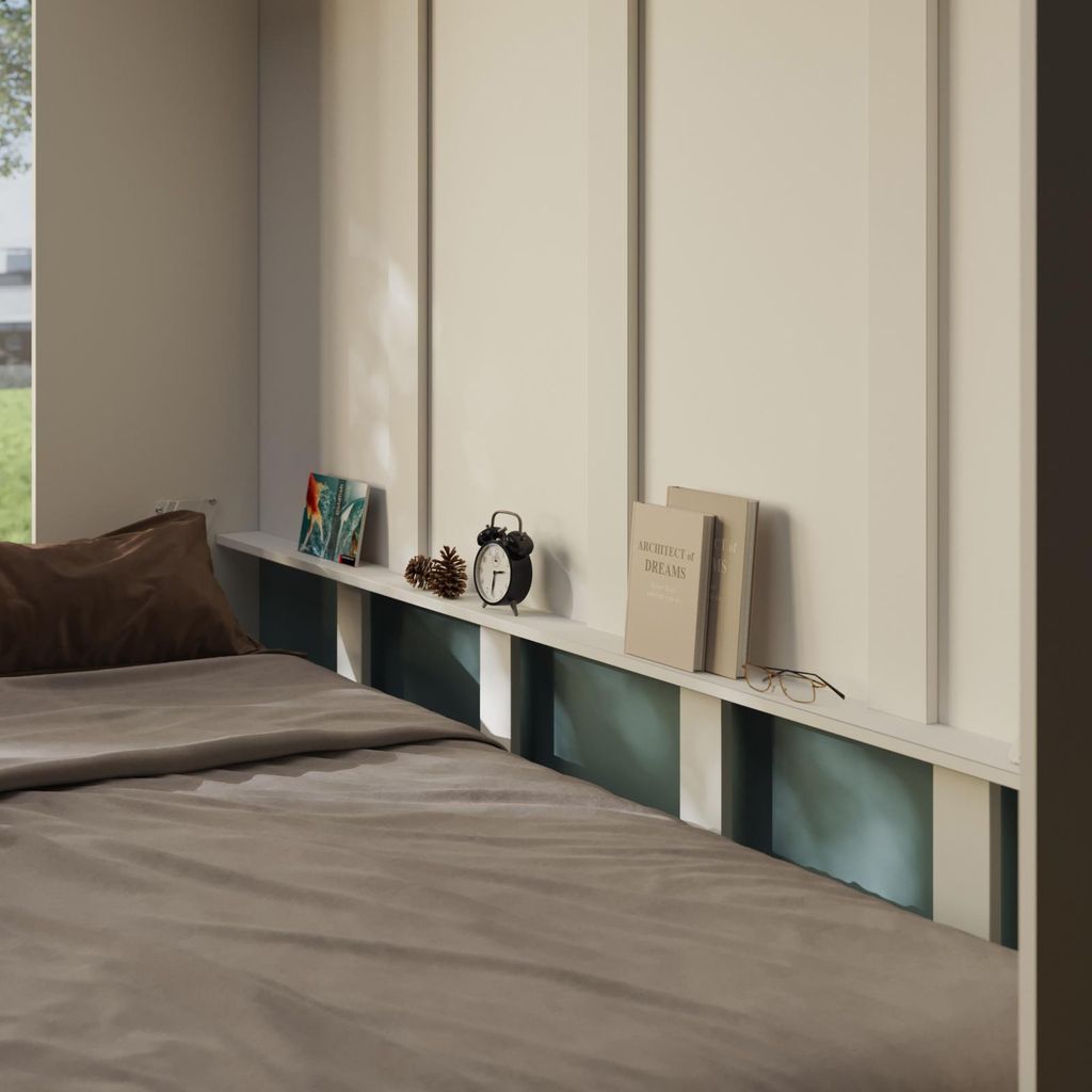 Skříňová postel Classic 160x200 Horizontal White Bez Obrázek produktu 7