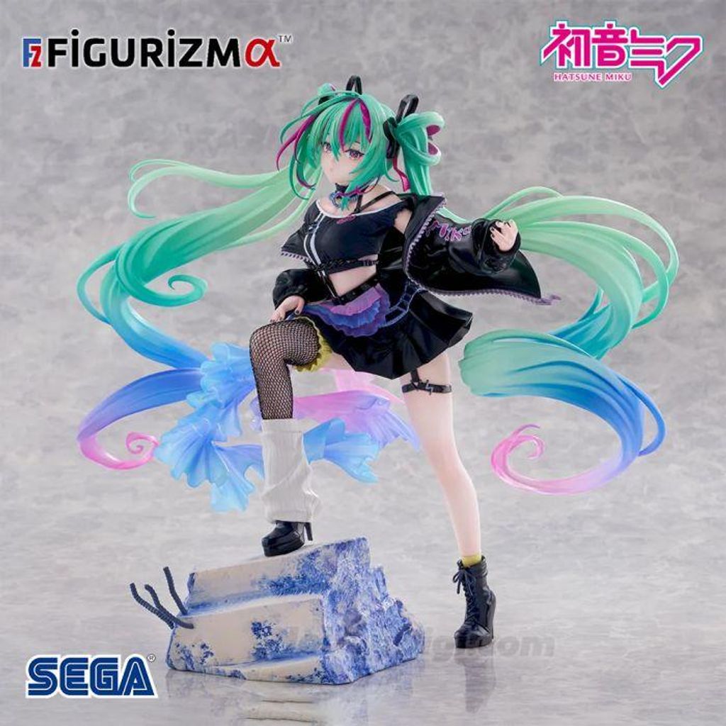 Figurine Vocaloid - Hatsune Miku, version Punk ! (Sega) Image du produit 