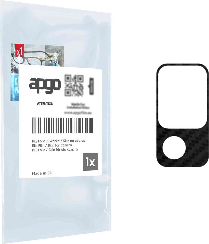 apgo Objektivschutz-Folie, Kameraschutz kompatibel mit Sharp Aquos V6 5G, Carbon-Imitation, Rückseite Schutzfolie für Kamera-Insel, Hinten Folie,...