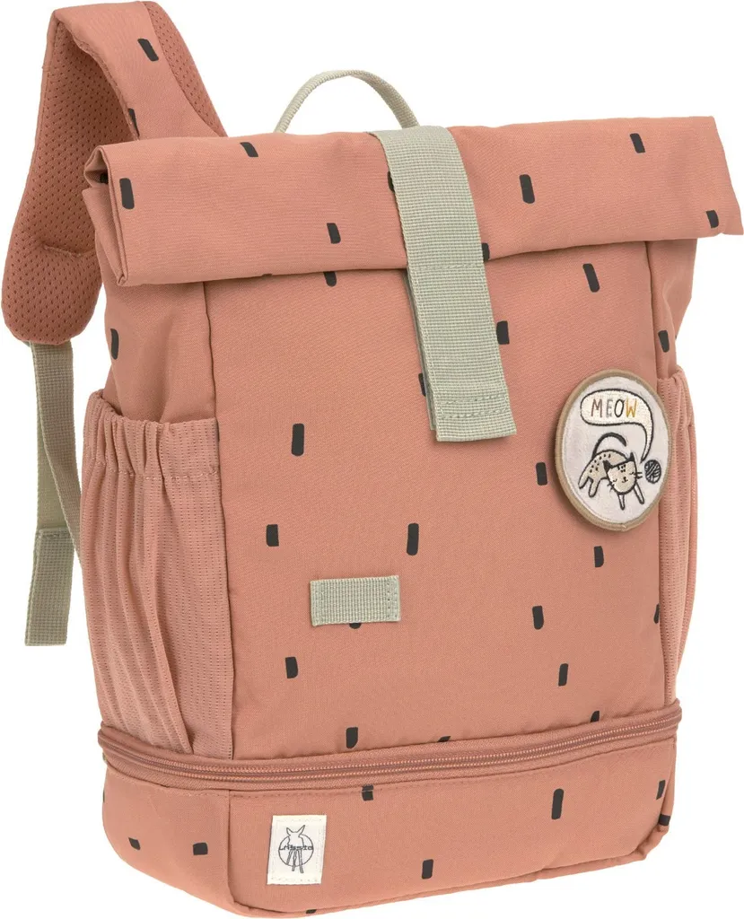 Sac à Dos Rolltop Happy Prints Caramel - Revêtement Résistant et Design