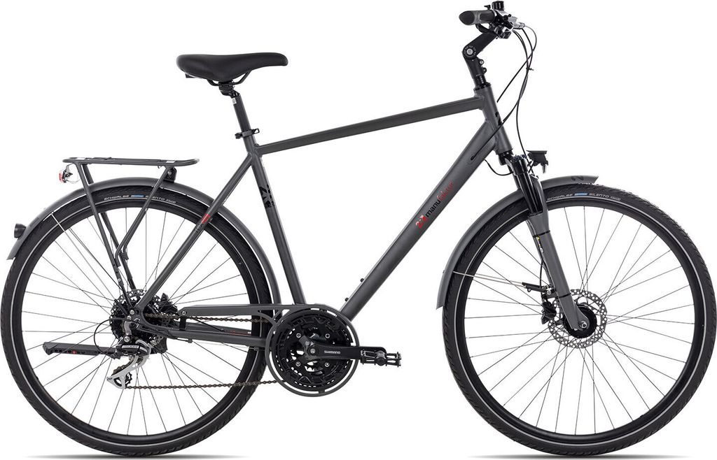 2R Manufaktur TLX24 Herren-Trekkingbike für Alltag & Touren 28 Zoll Dunkelgrau 53 cm
