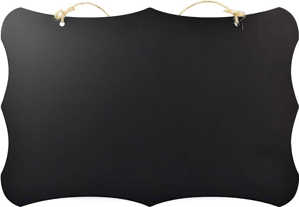 Doppelseitige Schiefertafeln mit Juteschnur, Holztafeln, gewellte, hängende Memotafel für Büro, Bar, Hochzeit, Schilder, Restaurant, Einkaufslis...