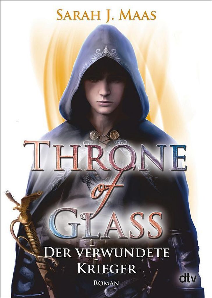 Book cover with a hooded figure holding a sword.