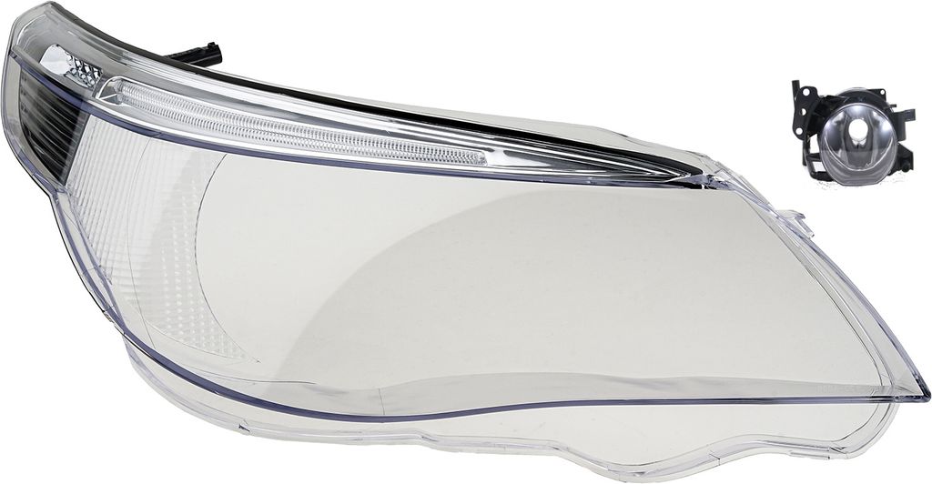 Johns, Scheinwerfer Glas passend für BMW 5er E60 E61 03-07 mit LED RE + Nebelscheinwer. 0 63177897188 7897188