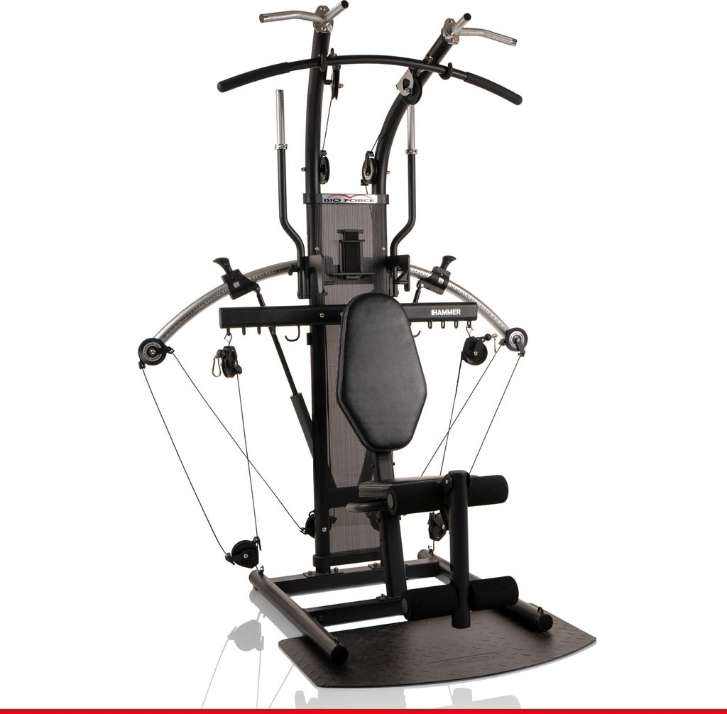 HAMMER Kraftstation BioForce Extreme Pro, Fitnessstation für zu Hause, mit TNT-Widerstandstechnologie, mit 125 kg Zuggewicht, über 140 Übungen