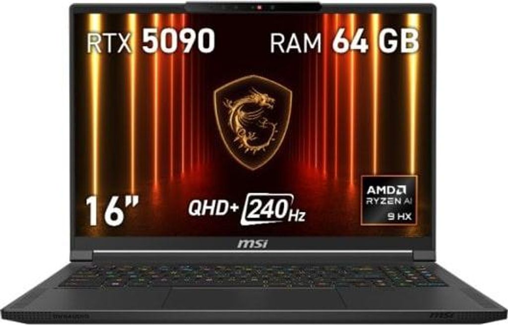 MSI Stealth A16 AI+ A3XWJG-038ES OLED AMD Ryzen AI 9 HX 370 64GB 1TB SSD RTX 5090 16" W11