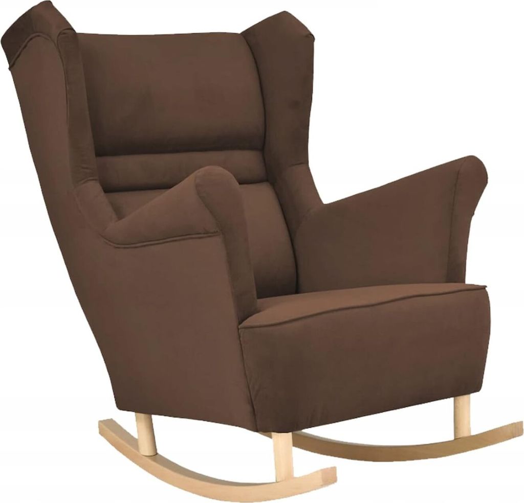 Family Meble Schaukelsessel Zoja Relaxsessel Skandinavisch Bequemer Ohrensessel Loungesessel Fernsehsessel Für Wohnzimmer Schlafzimmer Büro (AMOR...
