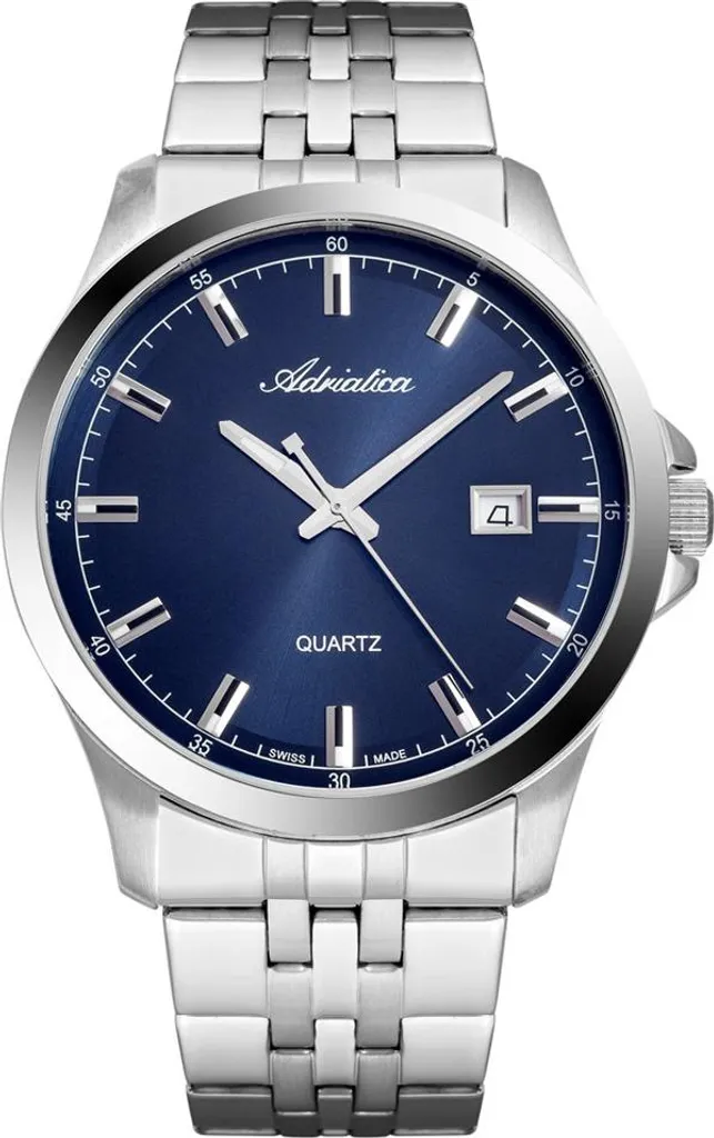 Montre classique homme Adriatica A8304.5115Q bracelet acier argenté