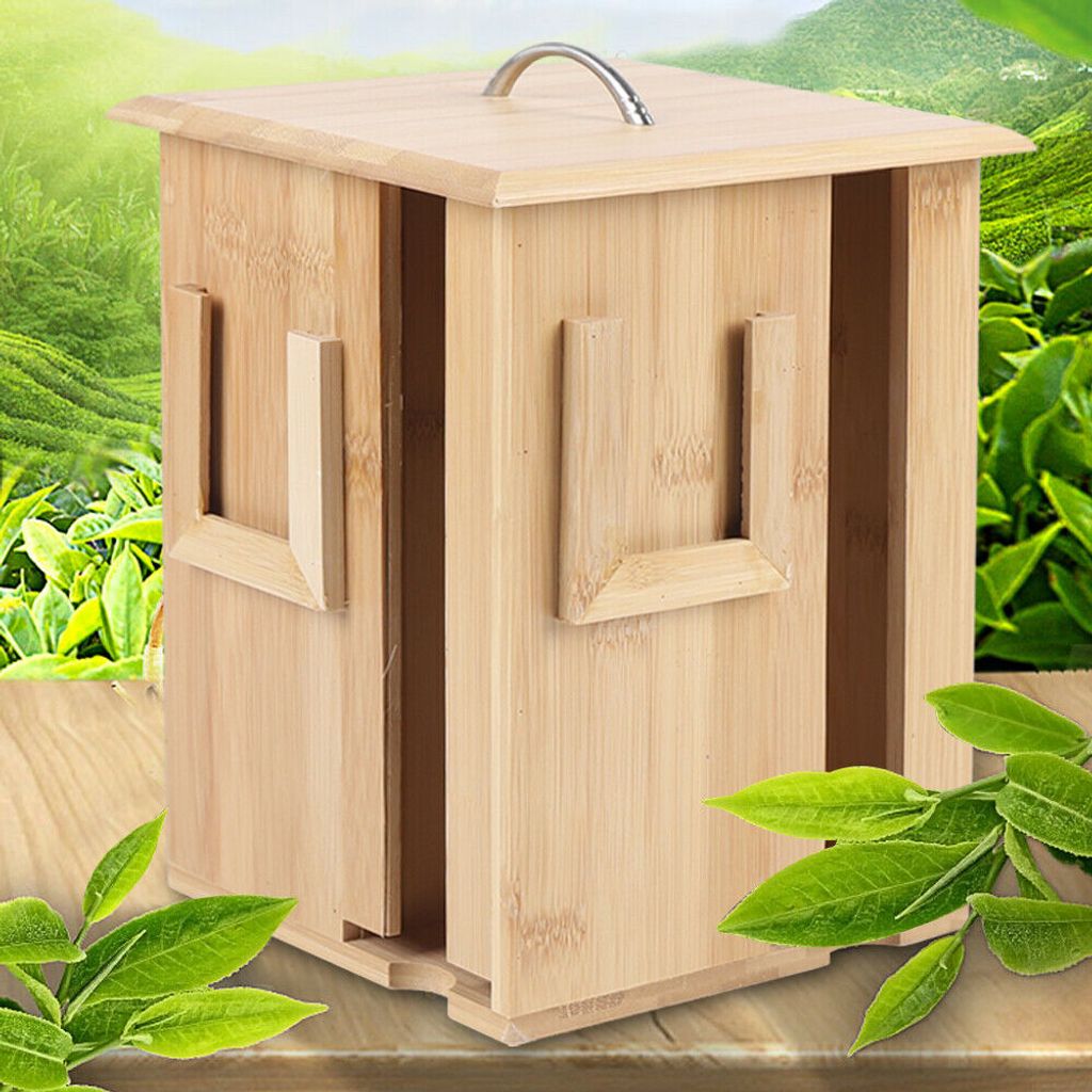 Teebox 9 Fächer Holz inkl Teebeutelhalter Teebeutelbox Teekiste Teebeutel Tee