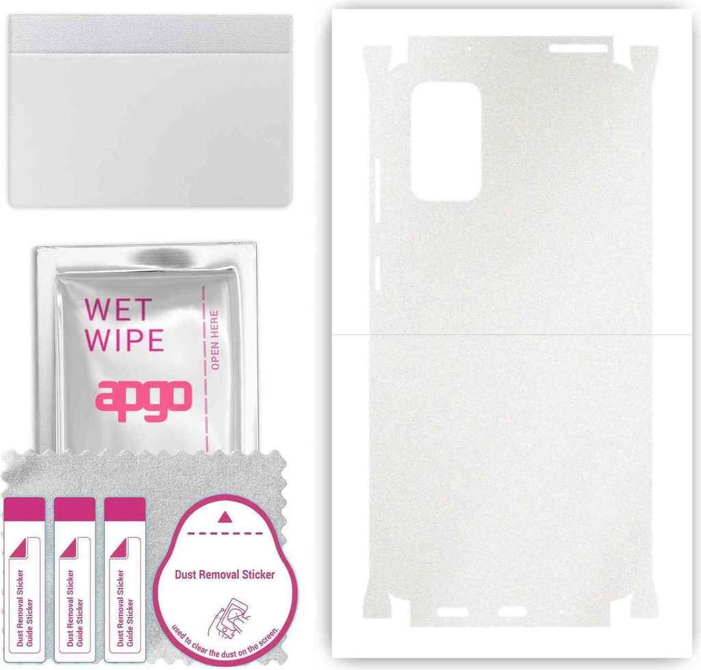 apgo Rückseite + Seiten Schutzfolie, Skin, kompatibel mit Samsung Galaxy S20 Plus, Hinten Displayschutzfolie aus Vinylfolie, kratzfest, einfache M...