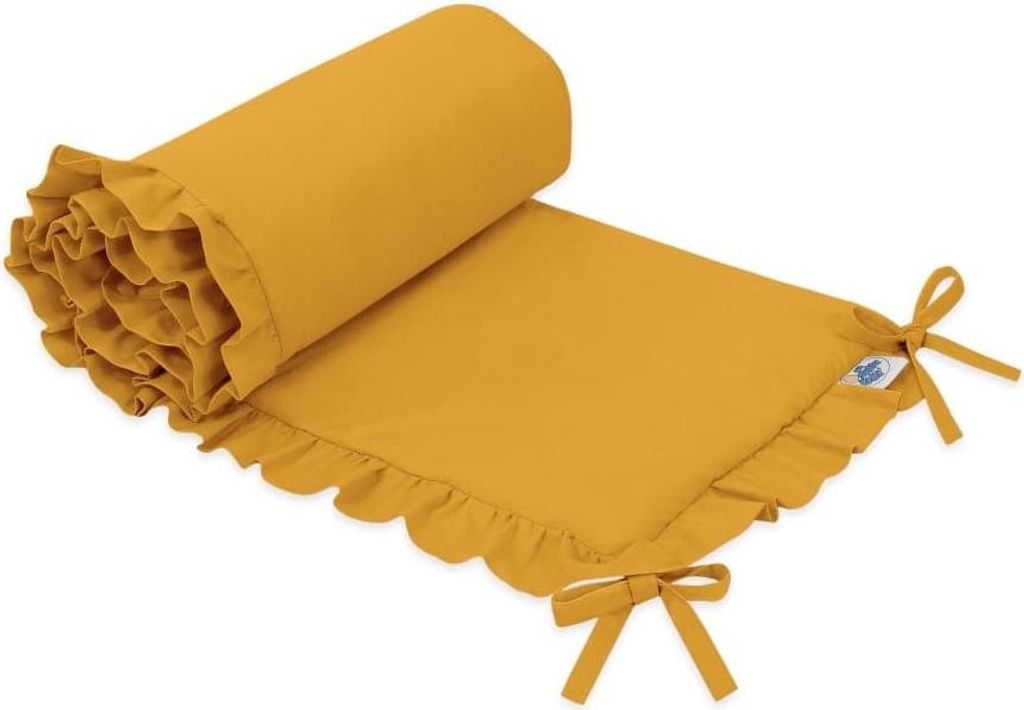 Universal Baby Twist, Nestchen für Kinderbetten, weicher Anti-Algenschutz, honiggelb, Rüschen