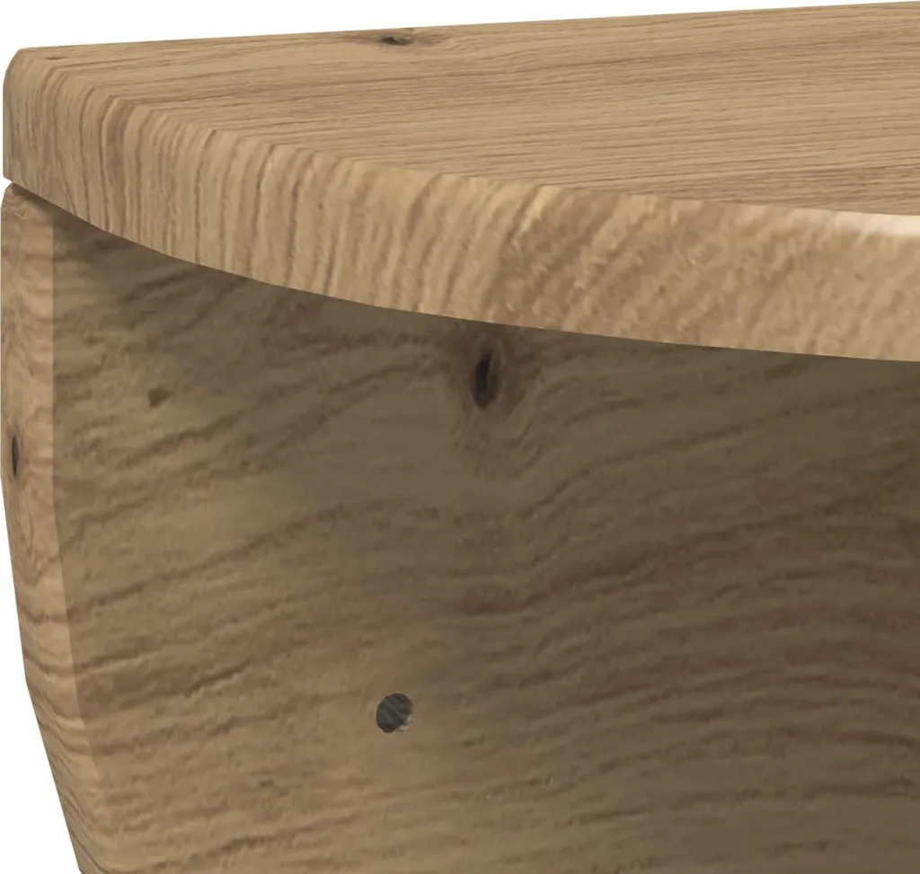 vidaXL Mensola Rovere Artigianale 38x19x19 cm (2pz) - Montaggio Facile - 8