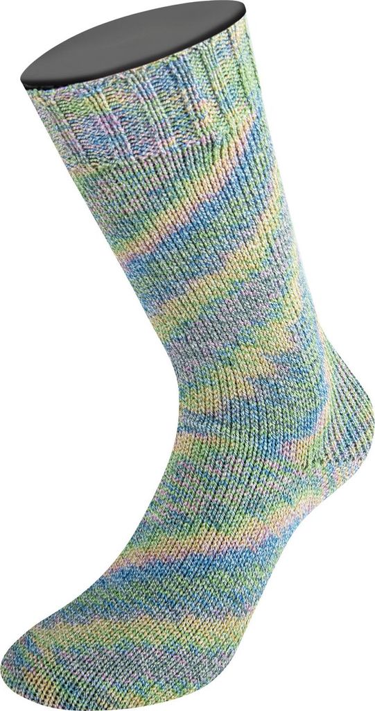 Lana Grossa - Meilenweit 100g Baumwolle Bamboo Pepita 2501 frühlingsgrün hellgelb rosa himmelblau grau