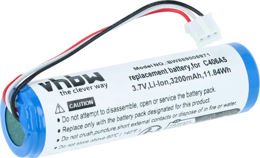 vhbw Akku Ersatz für Marshall C406A5 für Lautsprecher Boxen Speaker (3200 mAh, 3,7 V, Li-Ion)