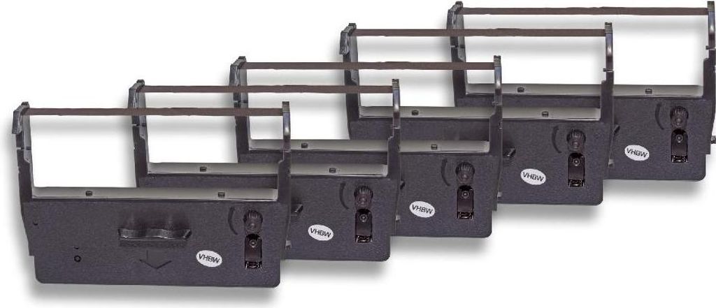 vhbw 5x Farbband Schriftband Ersatz für Sanyo ERC425, ERC445 für Nadeldrucker, Bondrucker - Schwarz