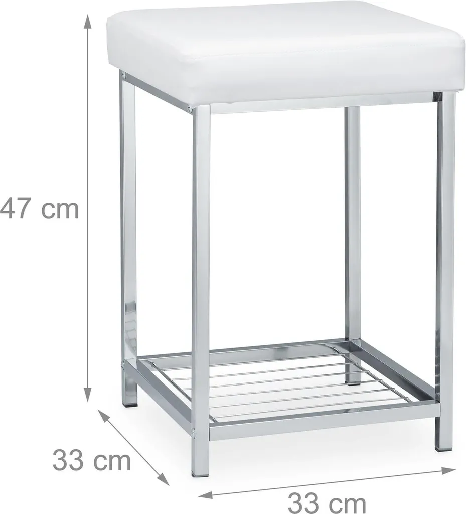 Tabouret blanc de rangement pour optimiser les petits espaces de vie - 4